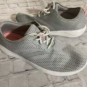 Crocs Women's Literide Lace-Up Sneakers Running Shoes Grey/Pink Pearl Size 11